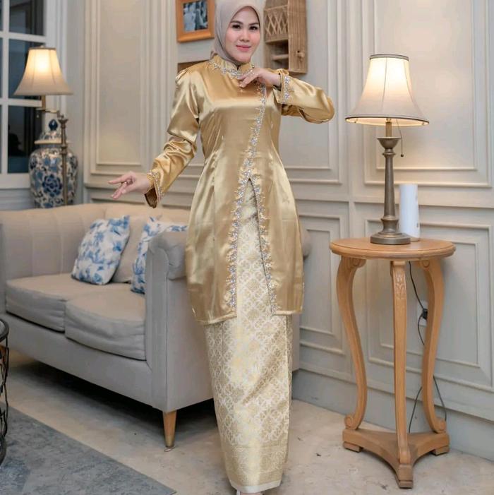 SAKURA SET 2(+FREE HIJAB)// SETELAN KEBAYA SATIN PAYET MODERN// SETELAN KEBAYA INDONESIA// SETELAN K
