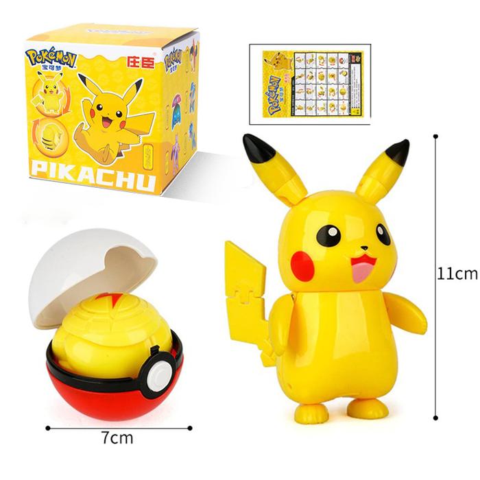 Mainan Pokemon Pokeball Toy With Pokemon Action Figure Poke Ball Game ToysPikachu Charizard Gyarados