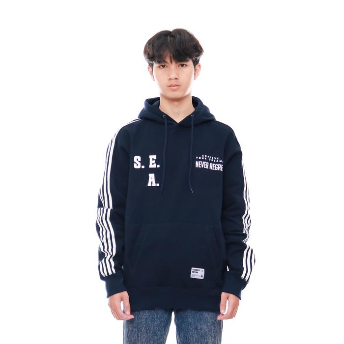 SEASON IN MOTION Sweater Mateo Navy 280 Gsm Distro  Jumper Jaket Hoodie Pria Unisex Tebal Fleece Ker