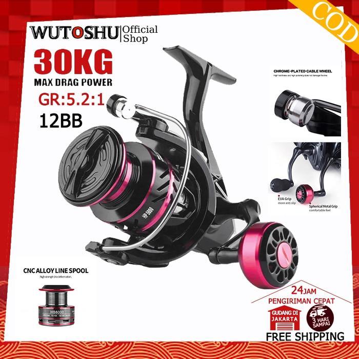 new - reel wutoshu reel pancing metal hb 2000 3000 4000 6000 7000 12bb max drag 30kg reel