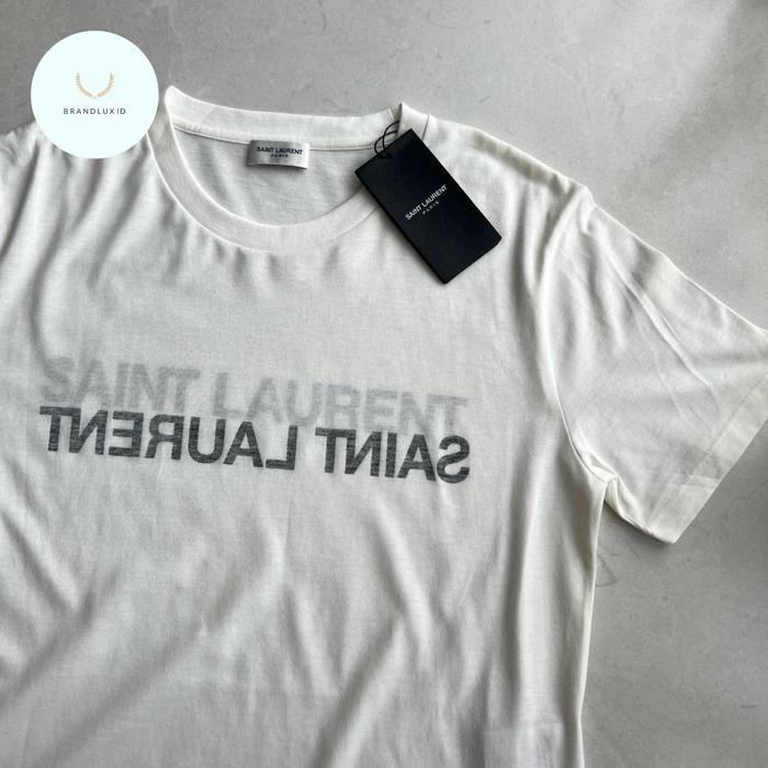 Ysl saint laurent reverse tshirt in white