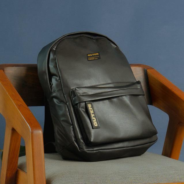 Guten Inc - Tas Ransel Kulit Backpack Leather Faux Black