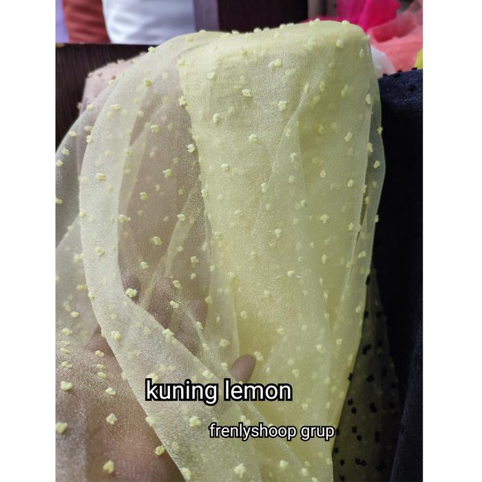 kain organza dot bintik / organza bintik