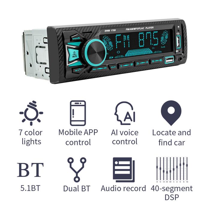 Radio Mobil Stereo Player Penerima FM/AM Bluetooth Mobil MP3 Player