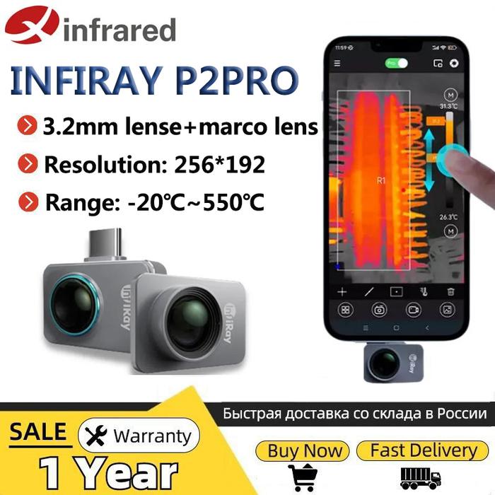 InfiRay P2 Pro Thermal Imager Circuit Board PCB 25Hz Night Vision High Definition Portable For Andro