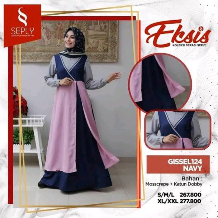 GAMIS DEWASA SEPLY GISSEL 124 WARNA NAVY DAN HITAM