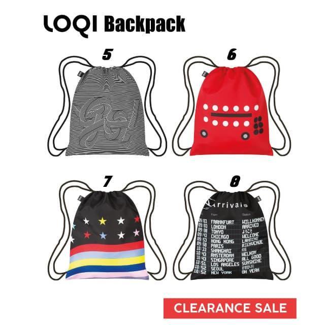 Clearance - Loqi Backpack/Tas Ransel Serut/Travelling Bag Collection