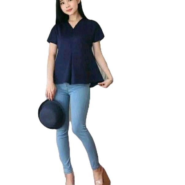 arel atasan blus wanita terbaru bahan scuba premium