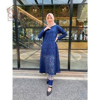 Bisa COD Michelia Set New Tunik Kebaya Super Jumbo ld 110 120 130 XXXL Murah Atasan Kebaya Brokat Pl