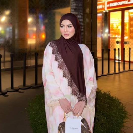 Syal Hijab Bawal Lace Renda Cantik Bahan Rayon Bamboo Alami Lembut Sejuk