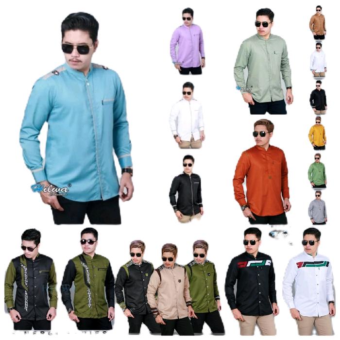 HILWA OFFICIAL - Baju Koko Hilwa khusus Ukuran XXL XXXL Jumbo - Kemeja Baju koko pria dewasa size Ju
