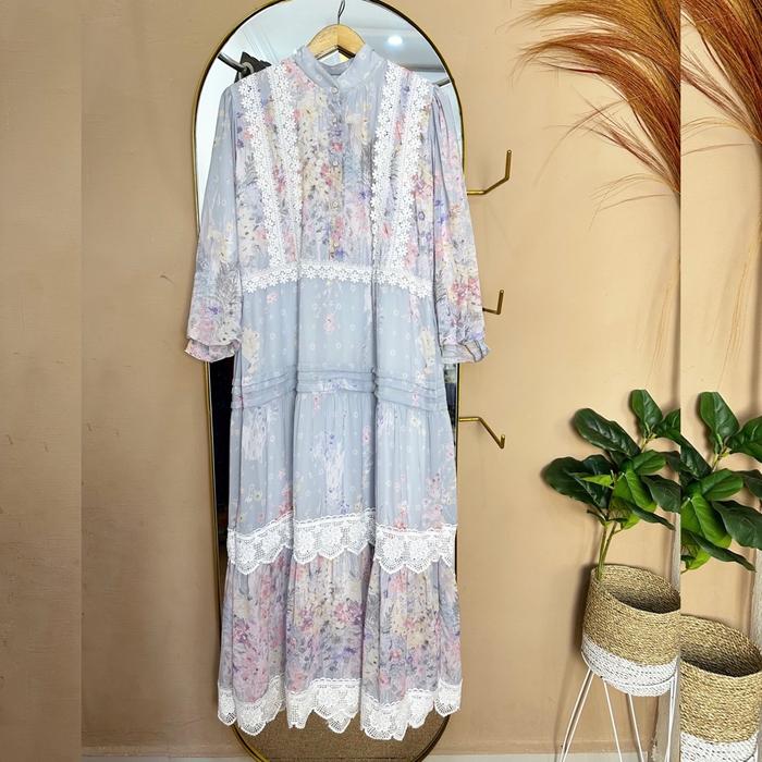 Dress meijiwang renda bunga by padushe