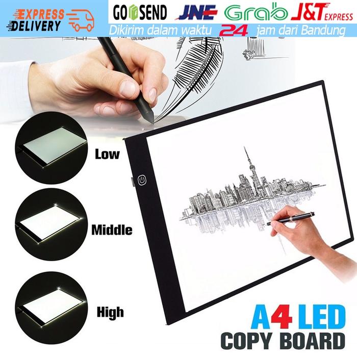 Drawing Tracing A3 / A4 / A5 Copy Board Papan LED Light Pad Ultra Slim Gambar