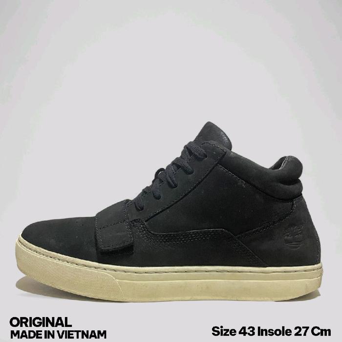 Sepatu Boots Kasual Kulit Pria Timberland Adventure Cupsole Black Original Second Size 43