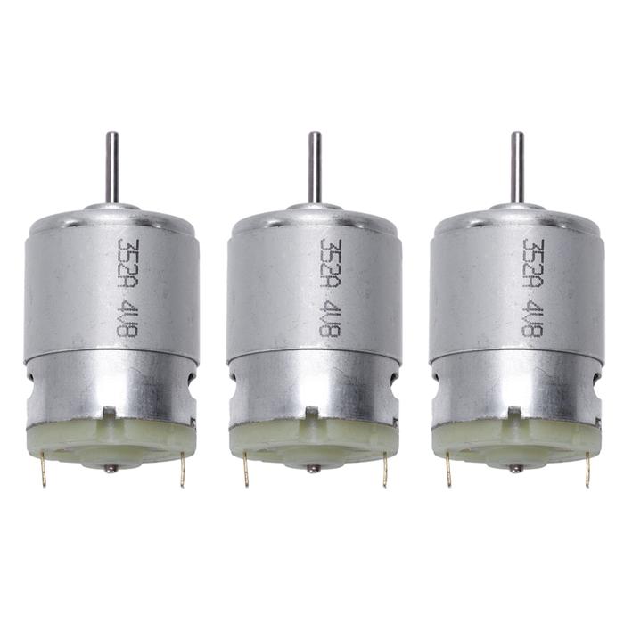 3X RS380 DC 1.5-18V 30000RPM Mini Motor 38X28mm For RC Model Toys DIY, Silver