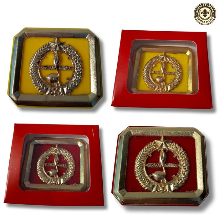 Emblem Tatop Cor Logam Pramuka Penggalang Penegak Premium
