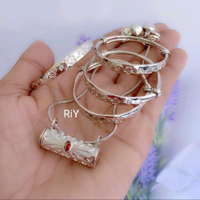 Gelang bayi telubulanan set bayi 3bulanan lapis emas