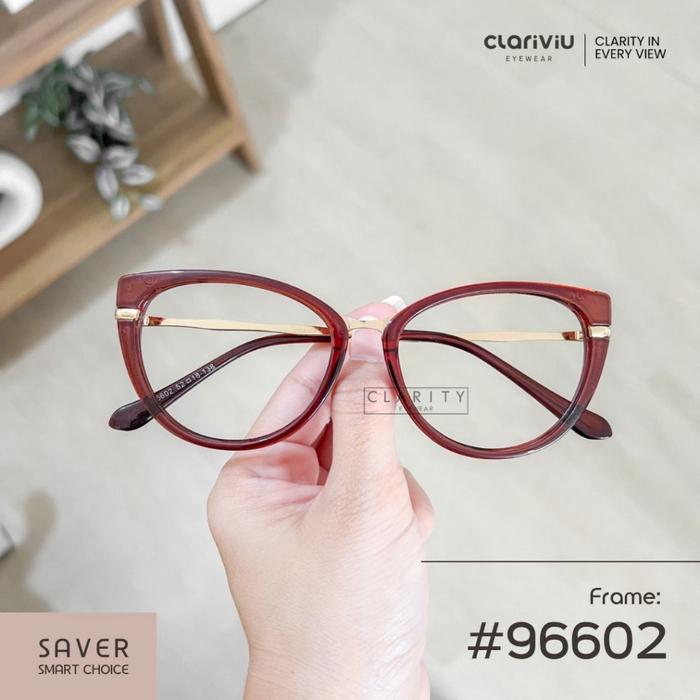 CLARIVIU #96602 Frame Kacamata Wanita Fashion Minus Korea