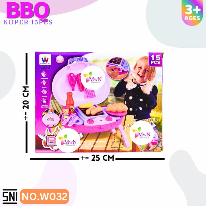 mwn.toys MAINAN ANAK BBQ KOPER 15 PCS