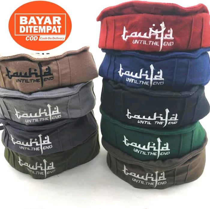 Topi Peci Pacol  Taliban Bordir Tauhid Afganistan / Peci Pacol Pria Kopiah Muslim Dewasa
