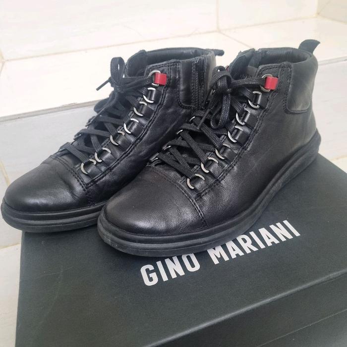 GINO MARIANI Sepatu Pria Gregory 1 Black Size 39 Preloved Kualitas Terbaik