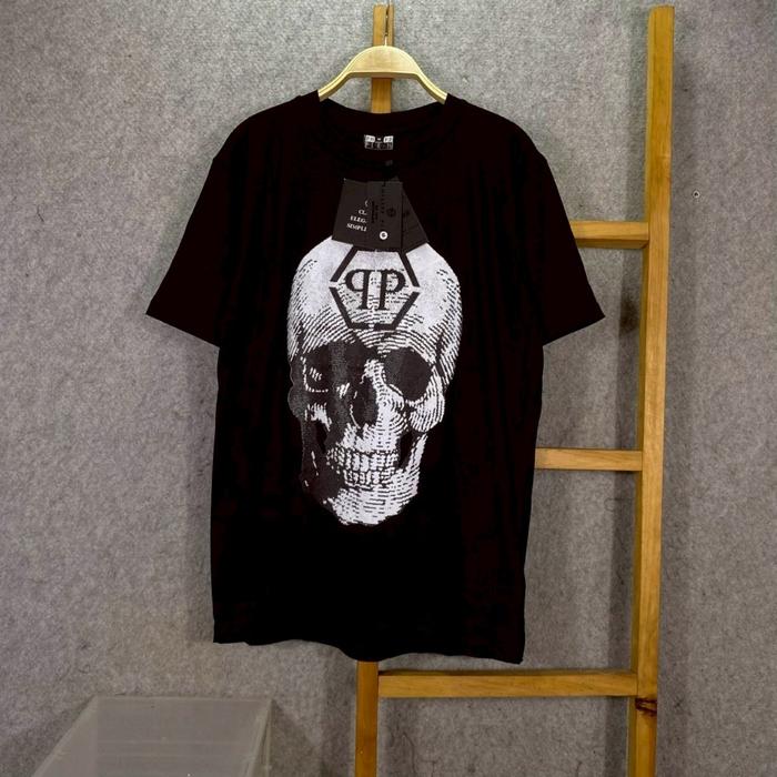 [COD]BAJU KAOS T-SHIRT PHILIPP PLEIN SKULL PINGERPRINT BLACK