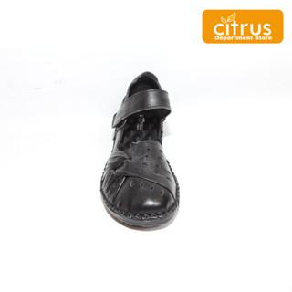 Rohde 6705 Sepatu Flat Wanita Kulit Warna Black & Maroon