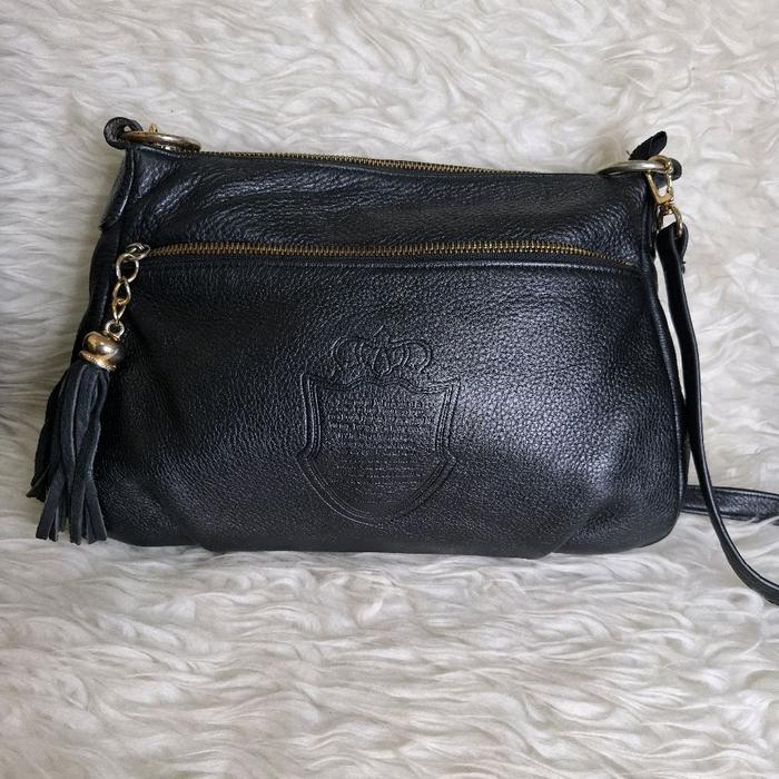 Tas Selempang Kulit Asli  SSAMZIE Warna Hitam / Tas Selempang Pesta Cantik