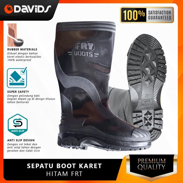 Ada Sepatu Boot Karet Bot Safety Proyek Boots Pria Petani Panjang FRT HTM