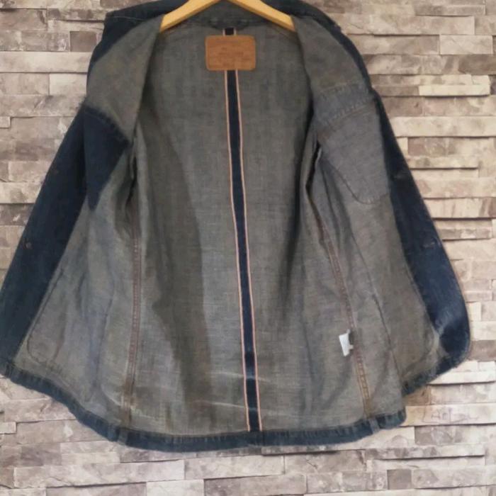 ( size M / L ) jaket jeans vintage Edwin 505 selvedge denim chore jacket amekaji