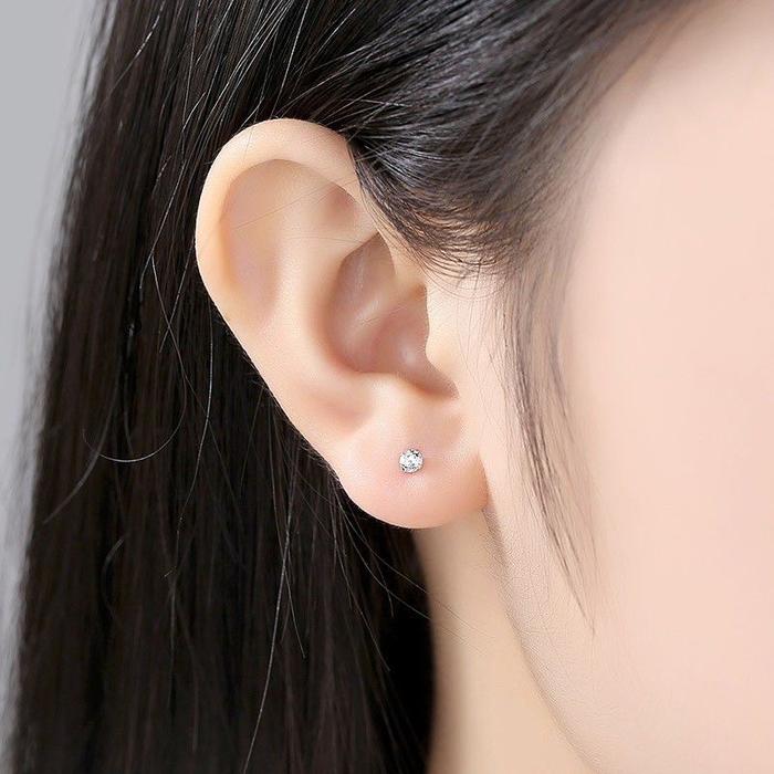 Anting Magnet Silver untuk Pria dan Wanita Terlaris tindik  telinga kecil putih