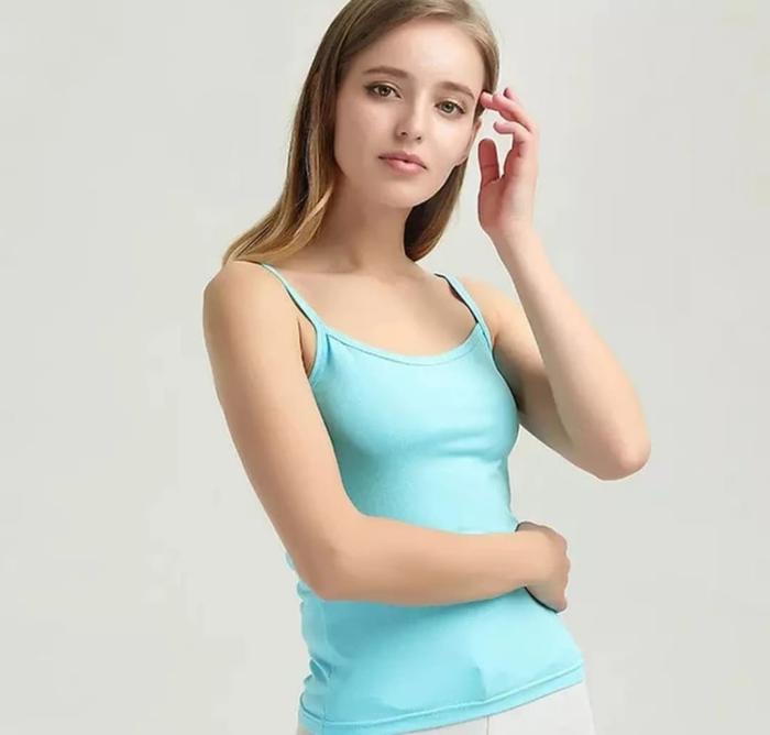 Tantop Wanita Tali Kecil I Singlet Tengtop Dalaman Anak Remaja Dewasa Warna HIJAU TOSCA I Kaus Dalam