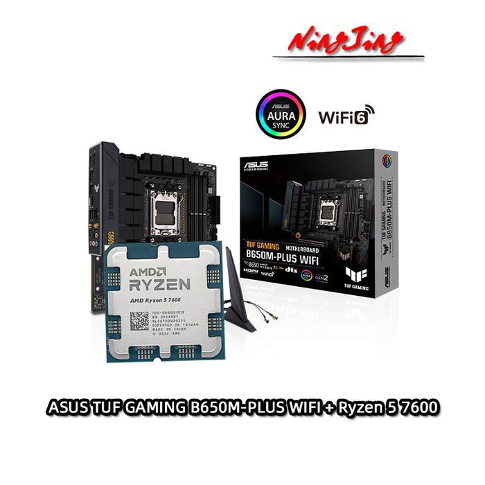 AMD Ryzen set Motherboard WIFI B650M PLUS, CPU 5 7600 R5 7600 + ASUS