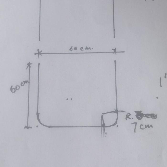 Pesanan Custom Pipa 3/4 Inch Hitam OD 24-25mm sudah di tekuk Letter U
