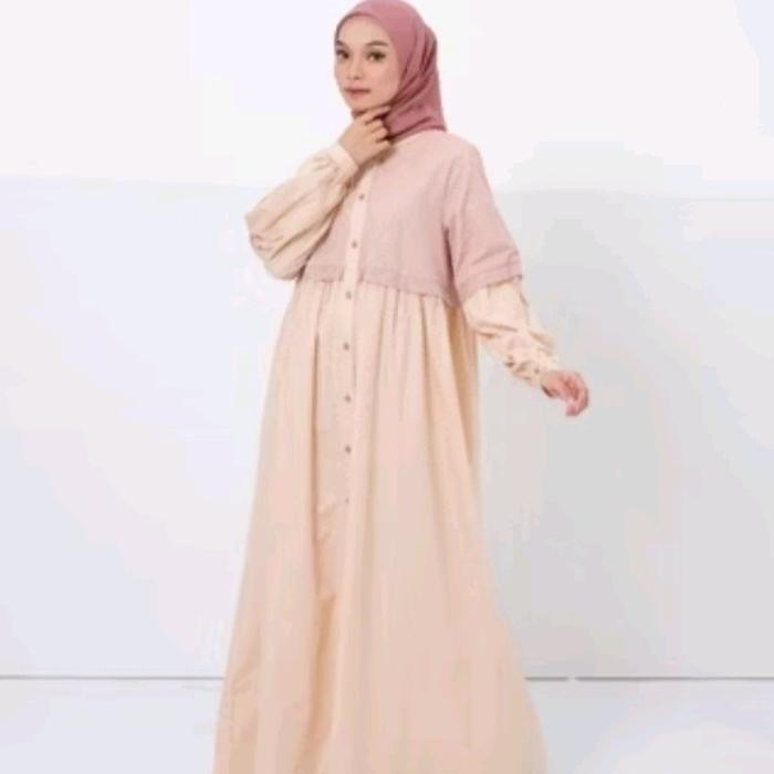Gamis Katun Dauky, L Dress Lace Katun