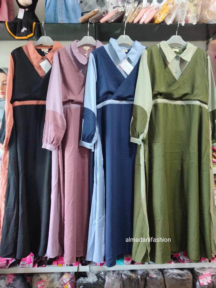 Gamis Serena Dress Zabbania Gamis Wanita Terbaru Army Cantik