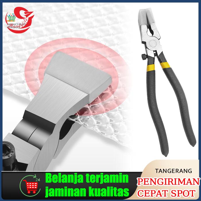 Glass Cutting Mending Plier Flat Mouth Tang Kaca Kepala Lebar