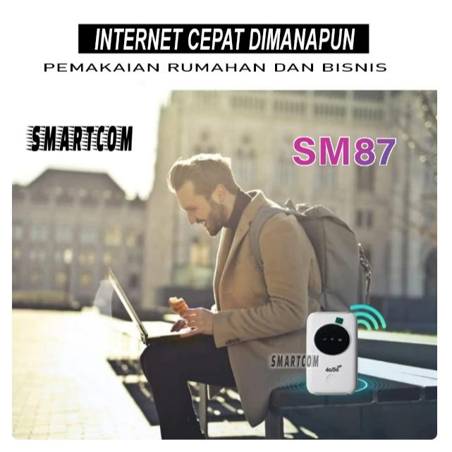 SMARTCOM ~ Modem 4G LTE Mifi Wifi SM87 PRO Unlock All Operator 3200mAh