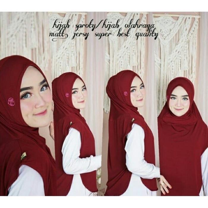 Hijab Sporty Rompi Olahraga/ Hijab Olahraga Muslim/ Bergo Sporty/ Jilbab Olahraga/ Hijab Senam Hijab