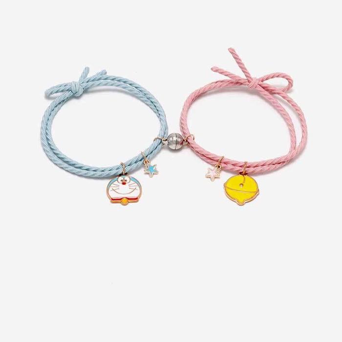 Helloladies Baru!!! 2pcs gelang magnet doraemon-bells / gelang magnet Couple pasangan persahabatan