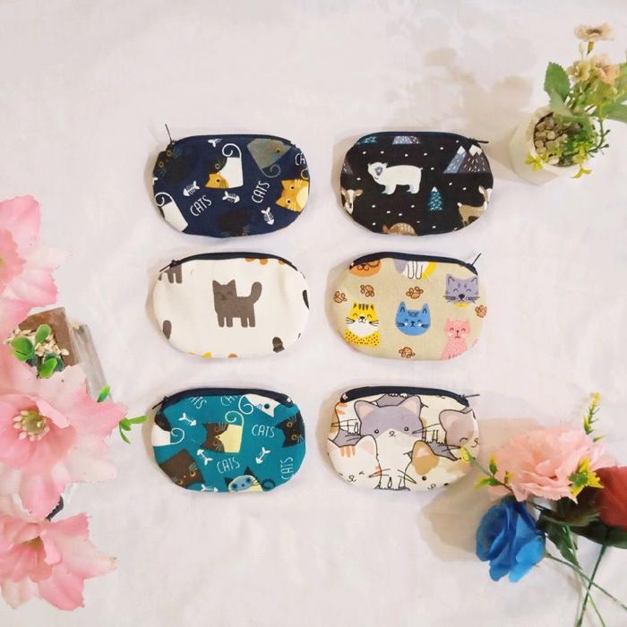 dompet koin/dompet wanita/dompet koin murah/dompet koin resleting bahan kain kanvas