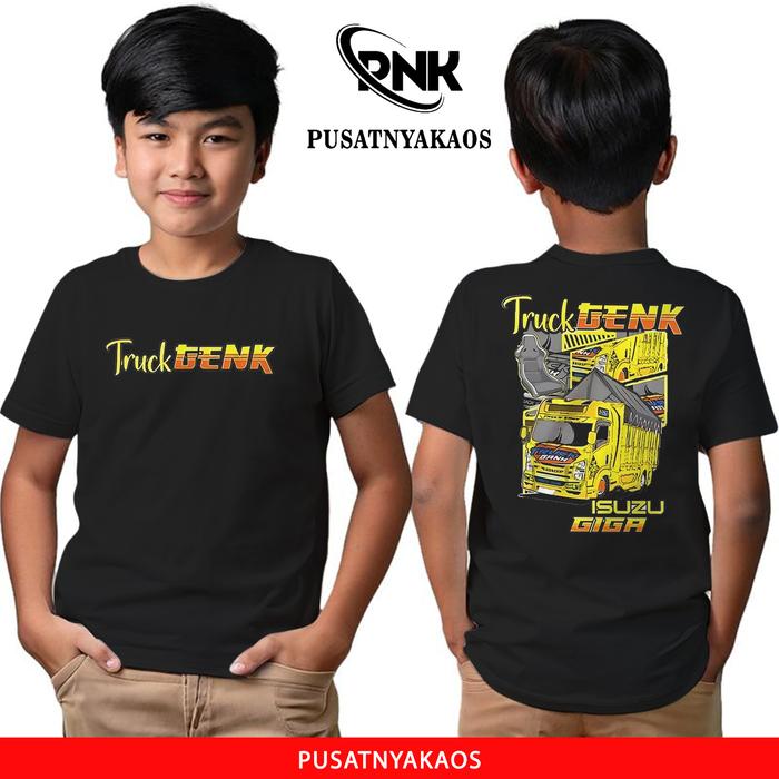 | COD | T-shirt TRUCK GENK ISUZU GIGA Kaos- Kaos Anak Usia 1 Tahun-15- Viral-Fashion Anak-Baju Distr