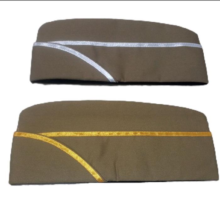 Topi mut / ASN aparat negara / PNS Lis kuning / putih bijian peci keki