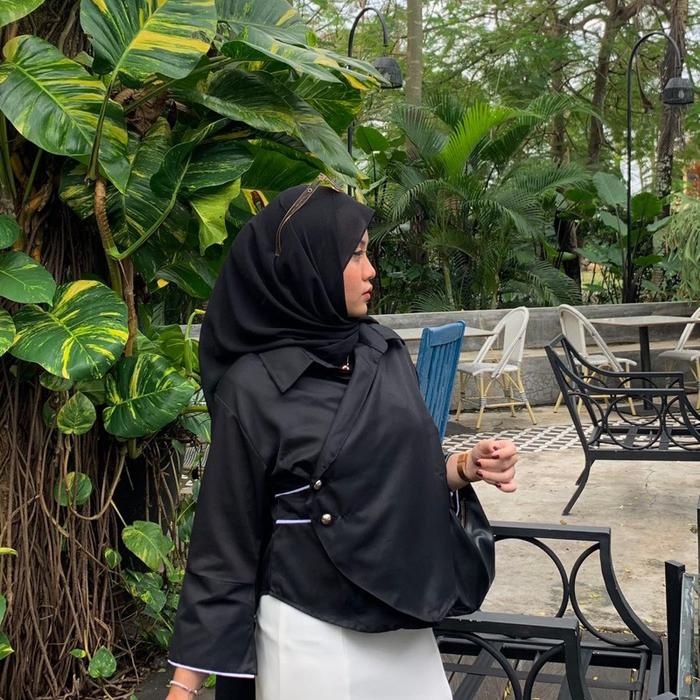 Una Top Shirt | Kemeja Katun Wanita Atasan Kimono Two Kancing Elegant