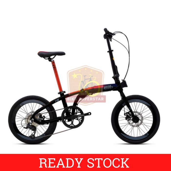 (COD) SEPEDA LIPAT 20 INCH WIMCYCLE POCKET ROCKET X3 HIDROLIK + GARANSI KASKADA Outdoor Pacific