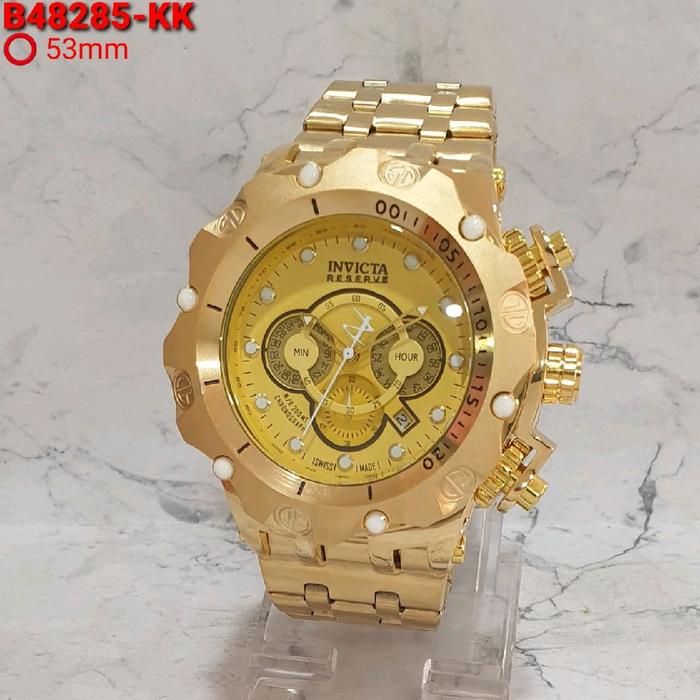 Jam Tangan Pria Invicta 8285 Original Analog Chrono Tggl Aktif Rantai Stainless steel Water Resistan
