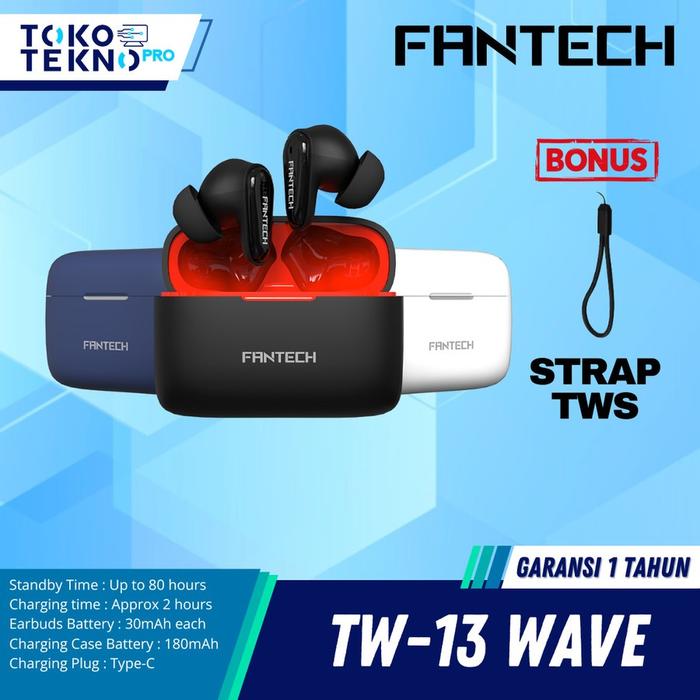 Fantech TW13 / TW-13 Wave 13 True Wireless Earphone Bluetooth True Stereo Wireless
