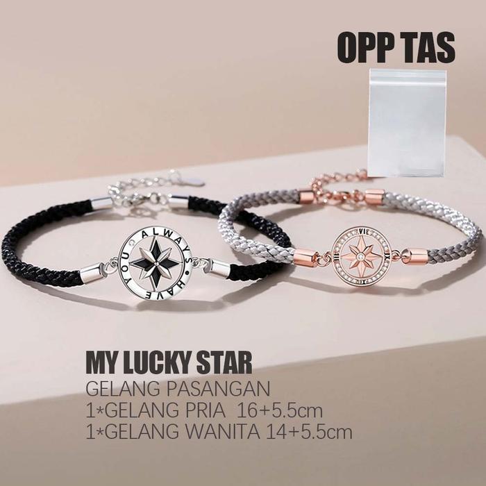 Gelang couple-gelang Lucky Star Gelang Pasangan Lucky Star Gelang