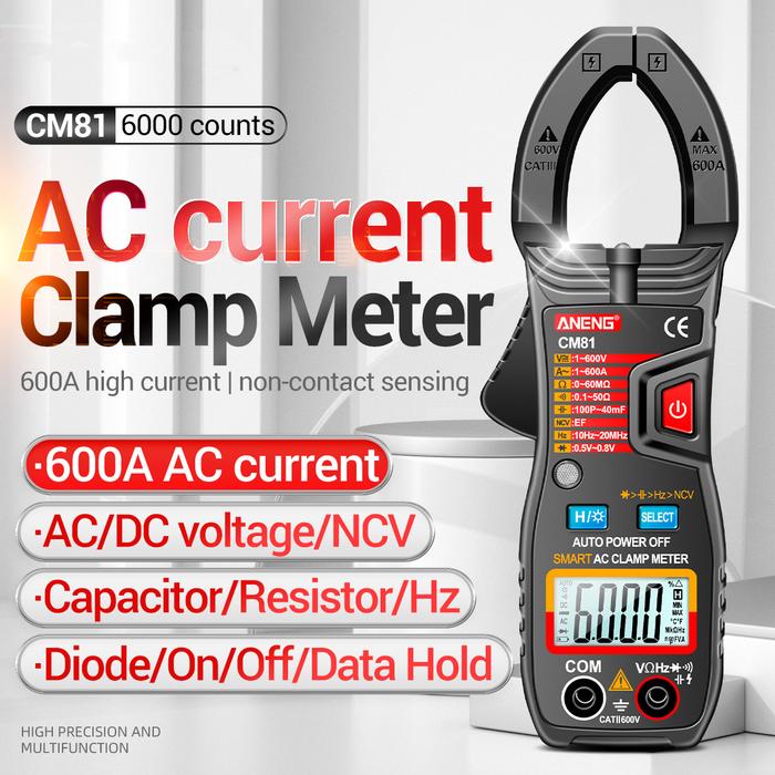 ANENG CM81 Smart AC Clamp Meter Clamp Type Multimeter Digital 6000