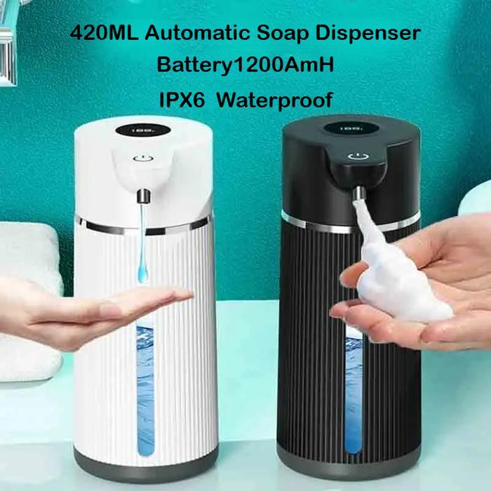 420Ml Automatic Soap Dispenser Waterproof Ipx6 Touchless Smart Hand Soap Dispenser Usb C Rechargeabl